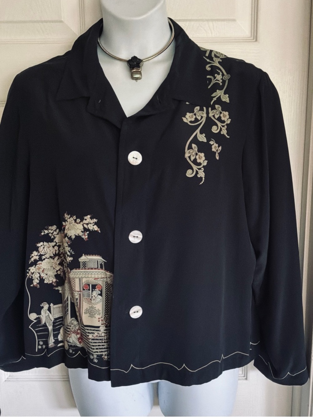 CHICO’S…silk blouse/jacket